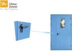 Unequal Leaf Steel Fire Rated Exterior Doors With Vision Panel/Powder Coating
