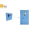 Buy cheap Unequal Leaf Steel Fire Rated Exterior Doors With Vision Panel/Powder Coating Finish from wholesalers