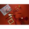 Buy cheap Vonira Professional Christmas Makeup Brushes Set 7pcs Glitter Cosmetic Brush Tool Kit for Girls Birthday Gift Red Color from wholesalers