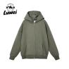 Buy cheap Zip Up Heavyweight Cotton Hoodie Cropped Winter Polyester Solid Male Black from wholesalers