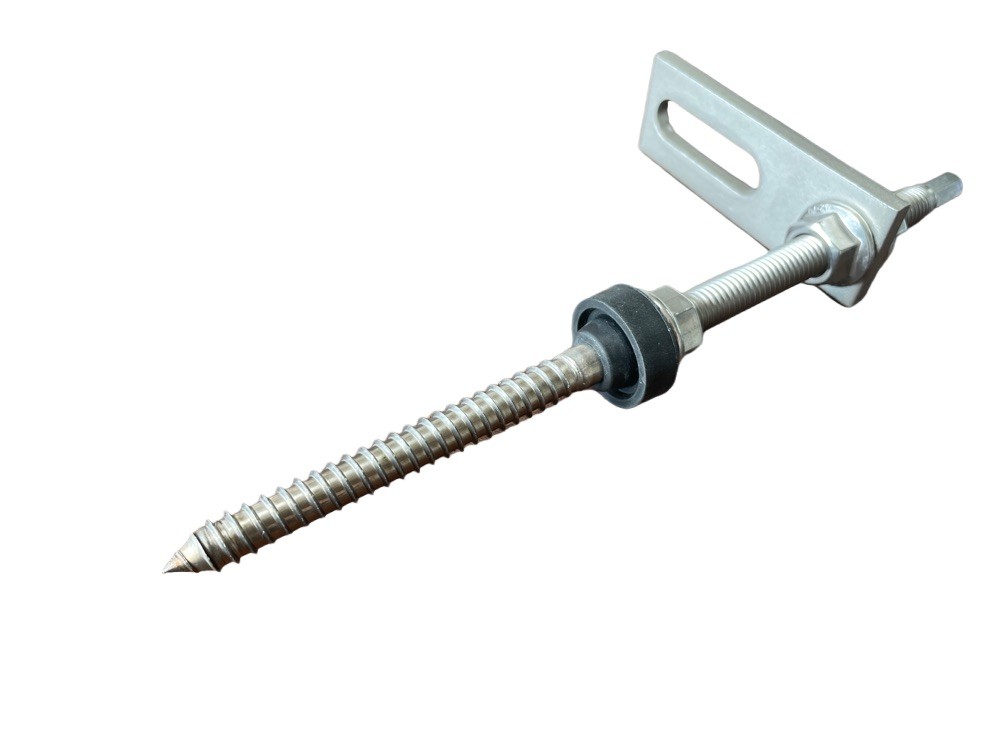 Double ended bolt Hanger Bolt With stainless steel plate for metal roof with wooden purlin