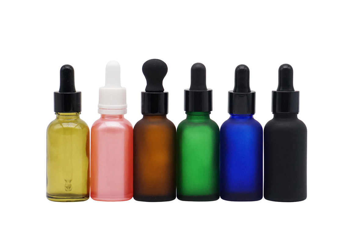 Matte Empty 30ml 100ml Essential Oil Bottle Dark Color Cosmetic Dropper