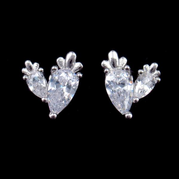 Buy cheap Personalized Double Carrot 925 Sterling Silver Stud Earrings For Cute Girl from wholesalers