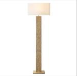 OEM Fabic Shade Dimmable Brass Standing Floor Lamp AC 85-265V