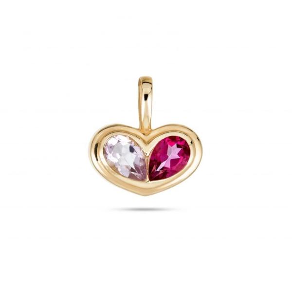 Buy cheap Valentine Days Gift Colorful Heart Shaped Gemstone Pendant Necklaces For Engagement from wholesalers