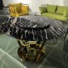 Buy cheap Tempering Contemporary Luxury Dining Table 1350mm , Ebony Lazy Susan Dining Table from wholesalers