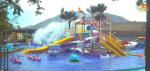 Summer Outdoor Aqua Playground Games Fiberglass Slide Family water house For