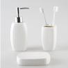 Buy cheap Embossed Decor Bathroom Ceramic Set 4 Pcs With Toothbrush Cup Soap Dispenser from wholesalers