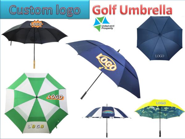 Buy cheap Customized Logo Windproof Fiberglass Golf Umbrella Double Canopy from wholesalers