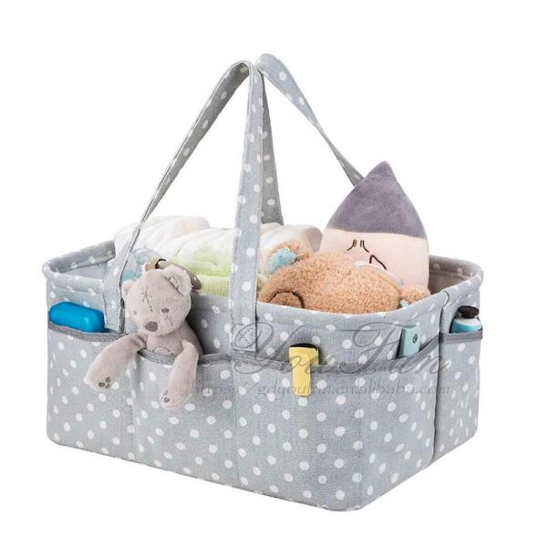 Buy cheap Cotton Canvas Baby Diaper Caddy , Modern Portable Nappy Organiser Caddy from wholesalers
