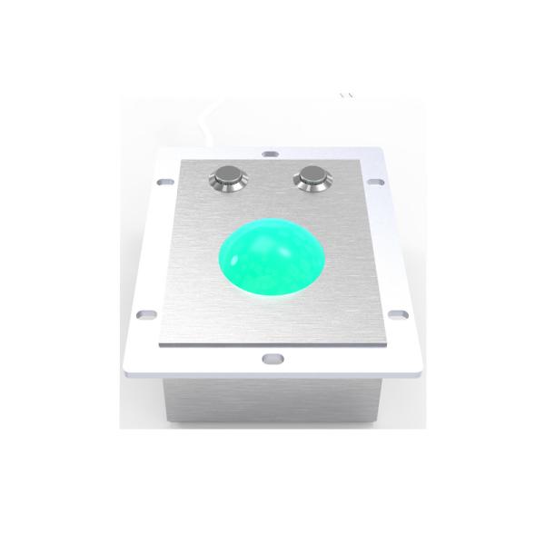 Waterproof Industrial Trackball Mouse 50mm Resin Light Ball Panel Mount