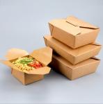 disposable lunch box in kraft paper material food packing