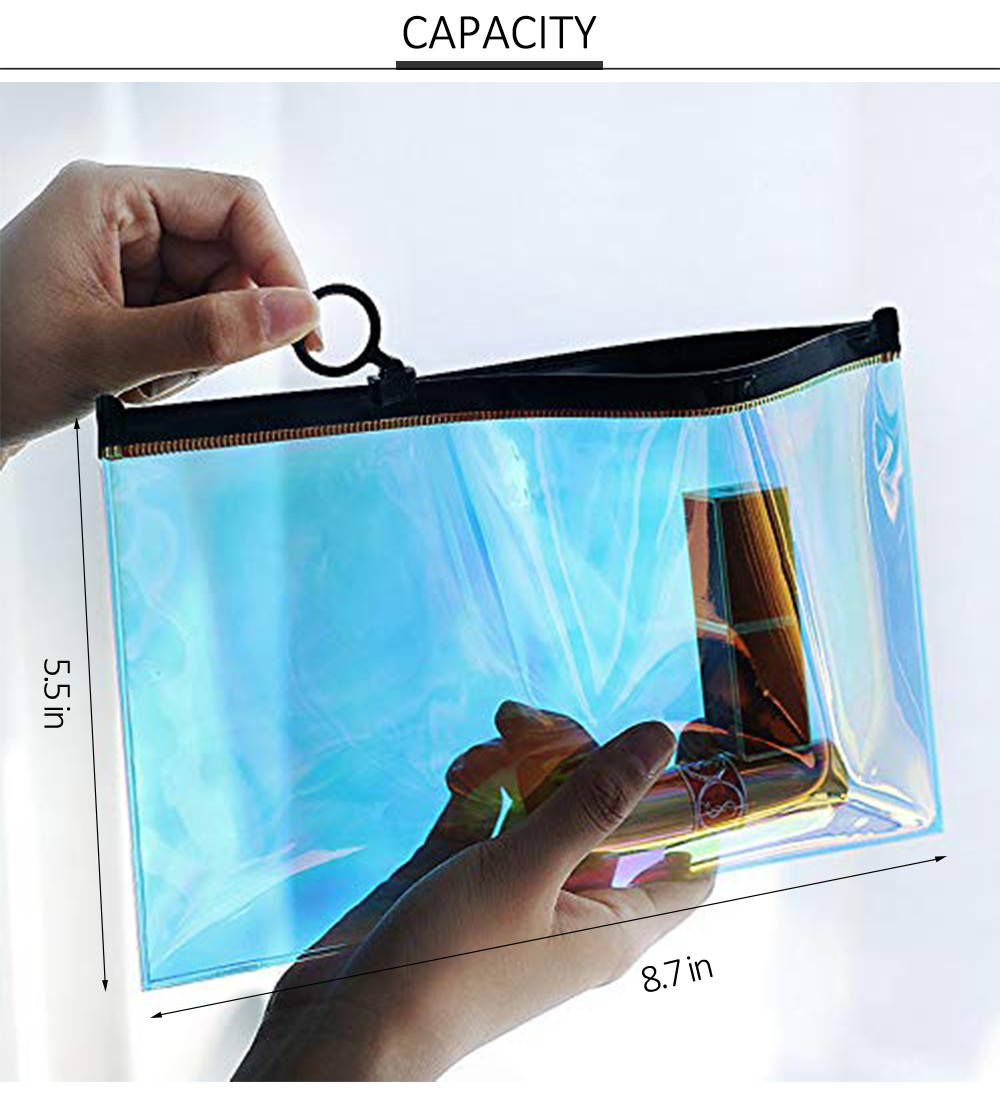Waterproof Clear Hologram Cosmetic Carrying Case