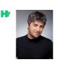 Buy cheap Natural Black Layered Men Hair Wigs With Short Hair Bangs , Short Length from wholesalers