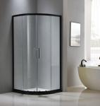 Black aluminium shower enclosure 1000*1000 with two sliding doors and two fixed