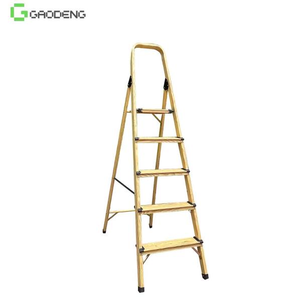 Buy cheap Ebony 3 Steps Wooden Aluminum Ladder 250 Mm Pedals Max Load 150 KG from wholesalers