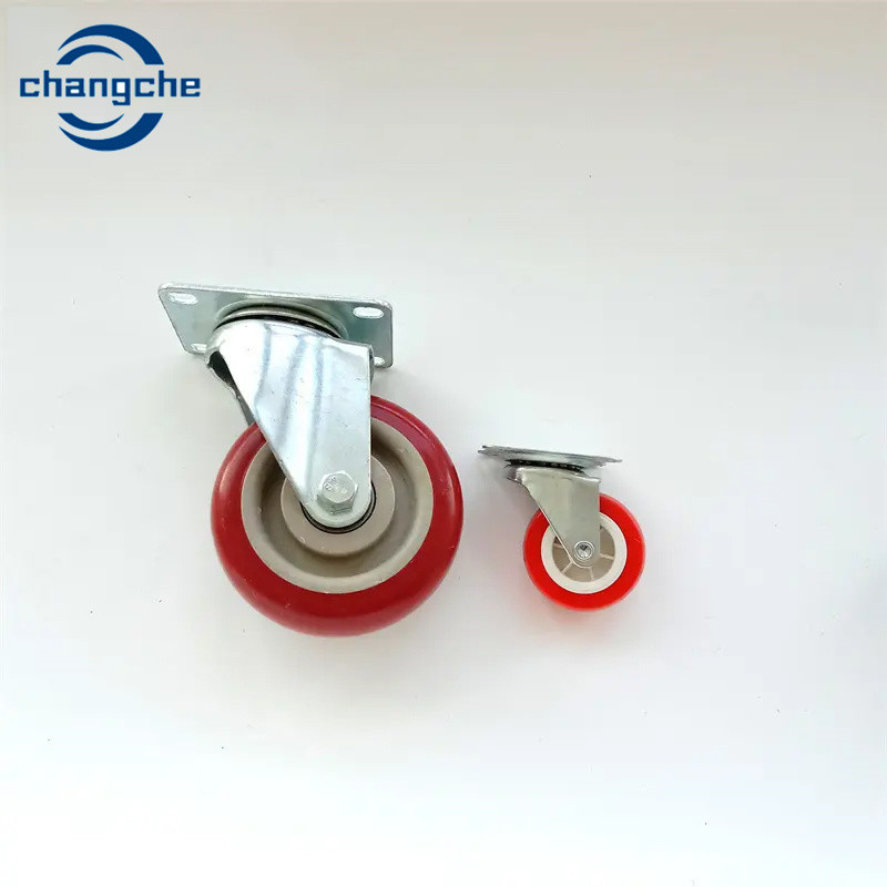 Transparant Industrial Rotatable Caster Wheels Flat Plate Stem For Easy Maneuverability