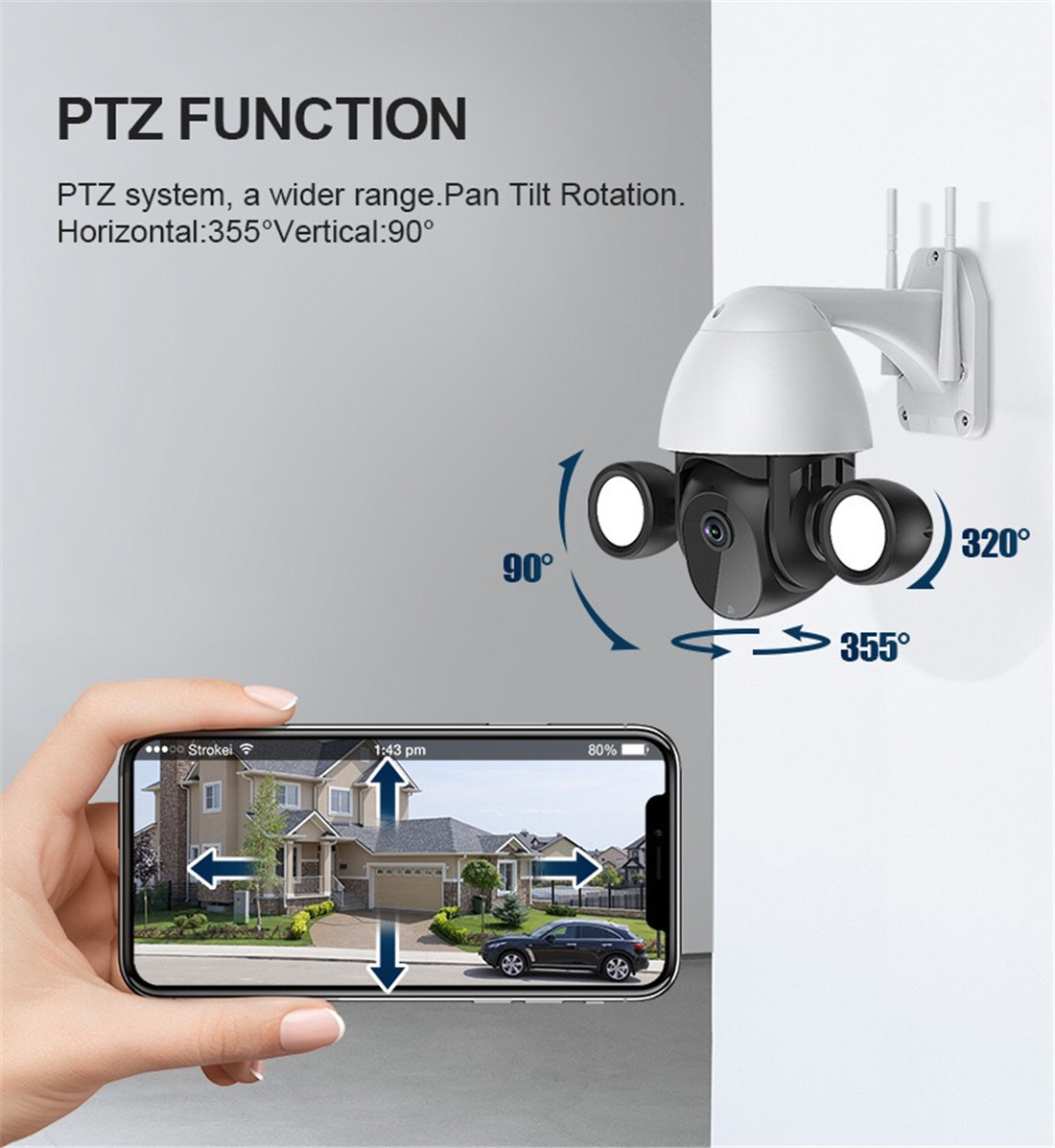 Unistone 2/3MP WIFI Floodlight Speed Dome with AI Human Detection(US-SDO2202FL)