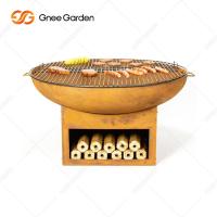 Buy cheap Corten Steel Metal Camping Rusty Barbecue Grill for Outdoor Cooking Vegetables product