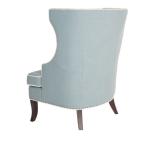 Occasional bedroom loung leisure chair tufted back oak wood chair linen fabric