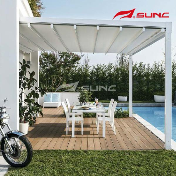 Buy cheap Motorized Awning Pvc Sail Retractable Roof Pergola Rain Protection from wholesalers