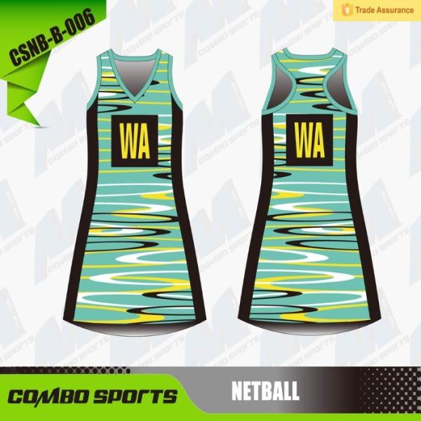 Buy cheap BSCI Team Sport Uniforms , 175gsm A Line Netball Dresses Quick Drying from wholesalers