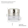 Buy cheap 35g Cylinder Glass Container Transparent Glass Round Cream Jar With Gold Embossed Lid from wholesalers