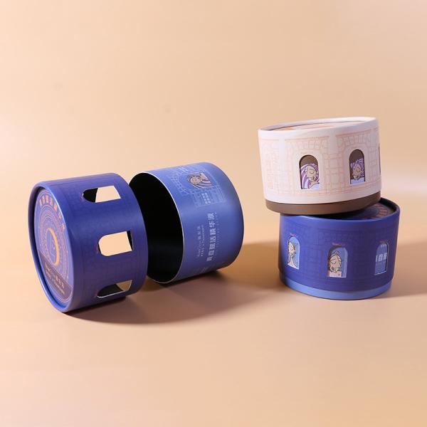 Buy cheap Customized cylinder kraft paper can packaging box for color printing hollowed out circular paper tube paper tube from wholesalers