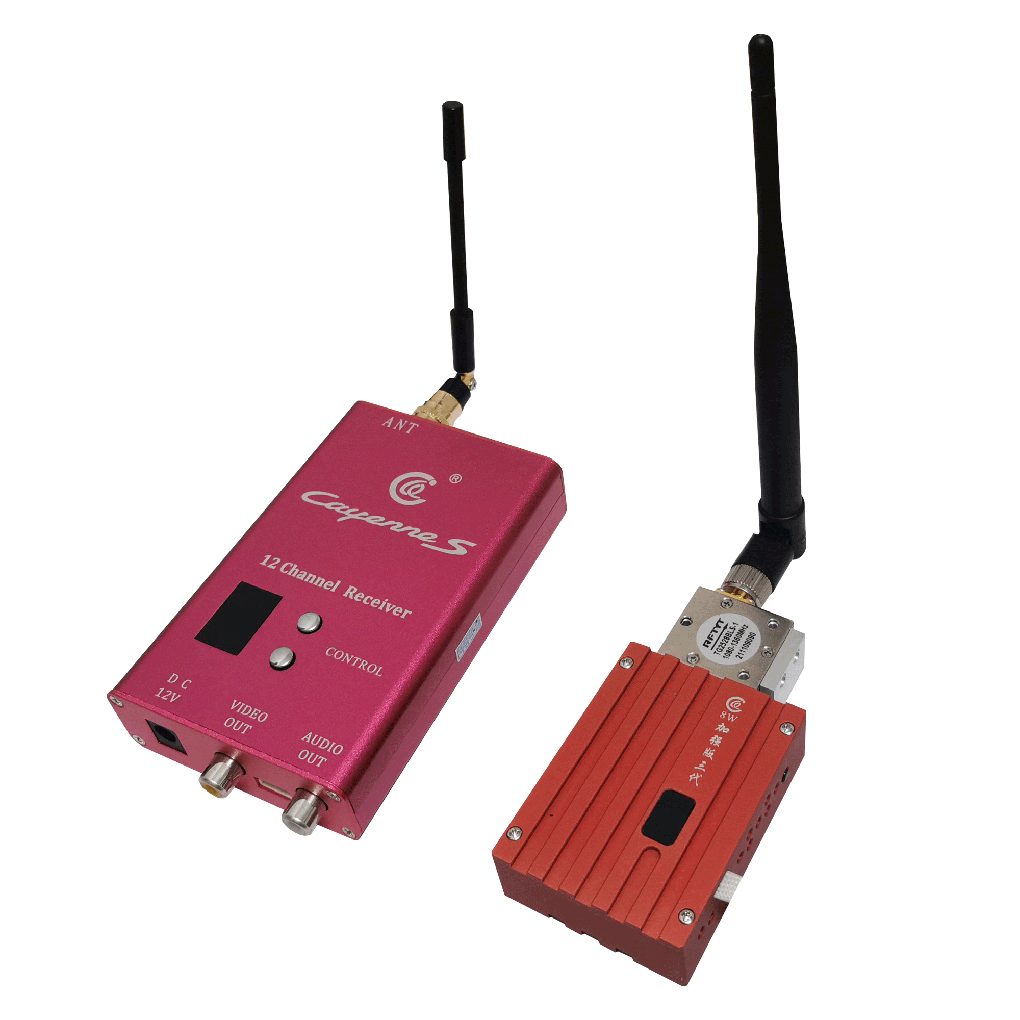 Private Mold Yes Frequency 1.2Ghz 1.2G 8W FPV Long Range Wireless Video Transmitter and Receiver with 6 Channel for Drone