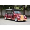 Buy cheap Romance Red Electric Vintage Cars , Tourist Classic 8 Passenger Golf Cart from wholesalers