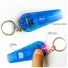 Buy cheap Mini LED light whistle keychain 25*68*9mm silicone + ABS logo customized from wholesalers