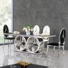 Buy cheap 160kg Stainless Steel Dining Table Set Marble Top 78inchx40inchx30inch from wholesalers