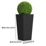 Outdoor restaurants large square planter metal flower pot