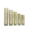 Buy cheap 100ml 120ml Cosmetic Pump Bottle Empty Plastic Lotion Gold Acrylic Hot Stamping from wholesalers