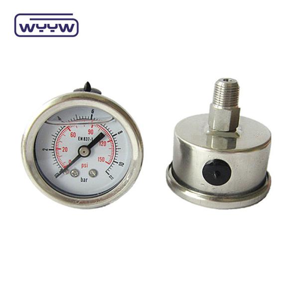 Buy cheap Back Mount Oil Filled Pressure Gauge 100mm Size Stainless Steel Material from wholesalers
