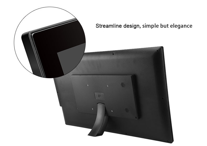 WiFi 19" Black Wall Mount Digital Electronic Picture Frame For NFT Advertising And Art Presentation