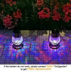 Multicolor 2V 100MA Crackle Glass Hanging Solar Lights