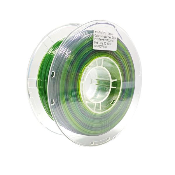 Buy cheap PINRUI Flexible 3D Printer Green Filament 8 Colors 1.75mm 3mm 1.0kgs HP Type Very Flexible ShoreA95 from wholesalers