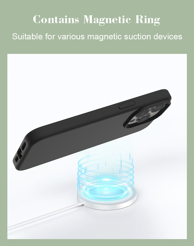 Magsafe Liquid Silicone Mobile Phone Cover Waterproof For IPhone 16 15