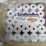 100 Virgin 58gsm POS Thermal Paper Roll BPA Free White Sticker Paper Roll