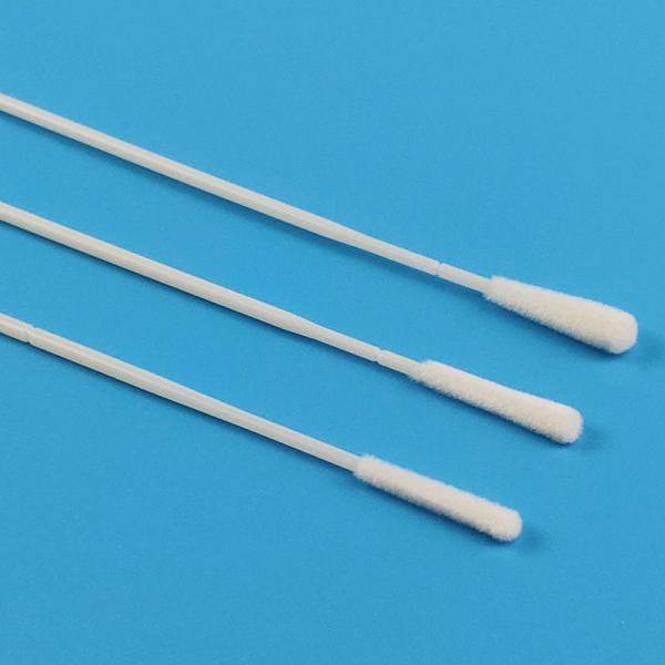 15cm EO Sterile Flocked Nylon Nasal Specimen Collection Swabs With Breaking