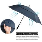 Extra Large Double Canopy Vented Golf Umbrella Automatic Open 62 Inch Oversize