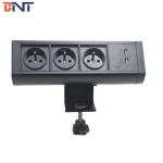Boente Grade AA 6.56 Ft Cord 3 France Power and 2 USB Black Furniture Conference