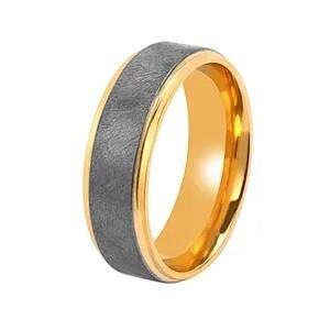 Buy cheap Glossy Gold Stainless Steel Rings Polished 18k Gold Silver Plated Tantalum Metal Ring from wholesalers