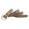 Buy cheap Taupe Women's Fashion Leather Belts For Coat Jeans Round Pearl Plating Buckle from wholesalers