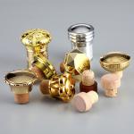 Glass Body Custom Design 700ml 750ml Extra Flint Metallic Gold Champagne Bottle