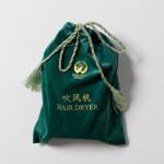 5x7" Fabric Drawstring Gift Bag Dark Green Velvet Gift Pouch wine bag