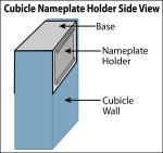 Aluminium Cubicle Name Holder Office Name Plates Custom Size