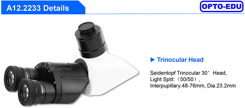 OPTO-EDU A12.2233 Infinity Trinocular Biological Laboratory Microscope