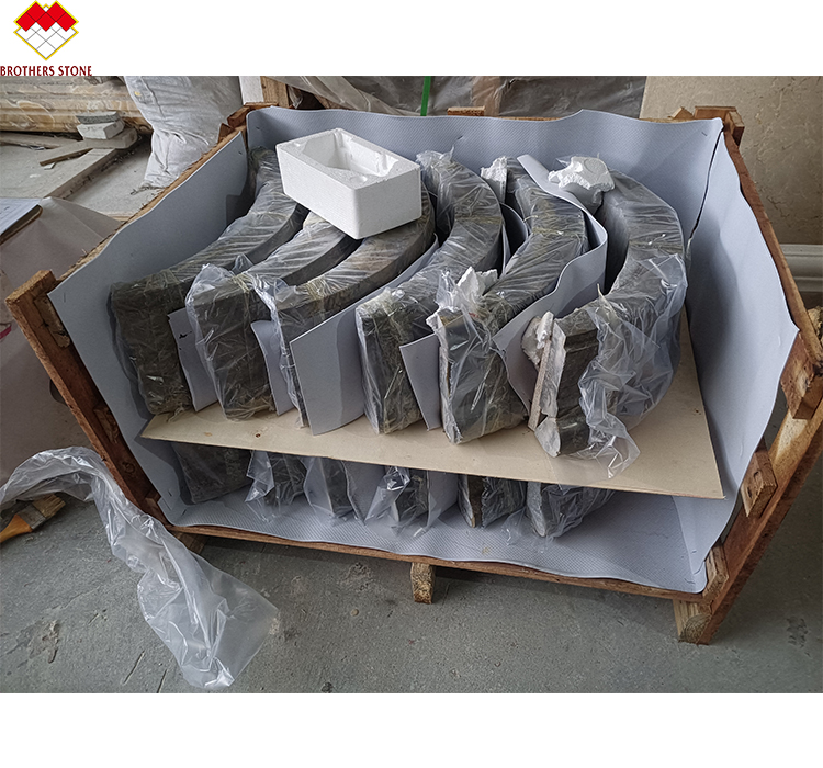 American Style Granite Marble Covering Pillar Carving Hollow Round Column at Yunfu Sale